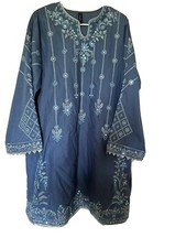 Blue Kurta With Embriodery