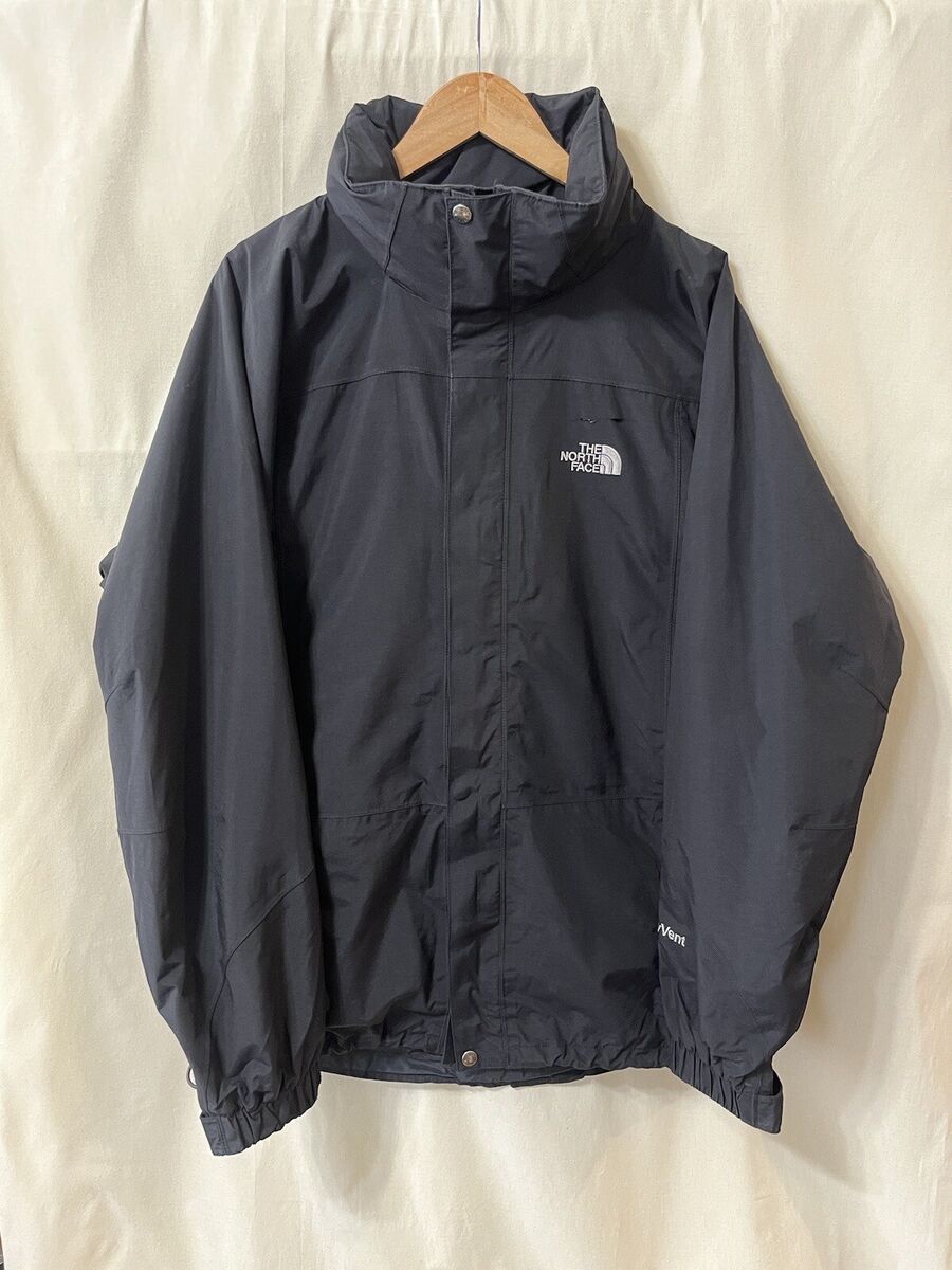 The North Face Hyvent Jacket Black Solid 90s Vintage SIze XL The North Face Hyvent Jacket Black Solid 90s Vintage SIze XL