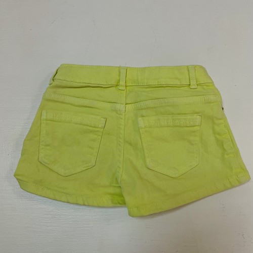 Zara Kids Girls Green Lemon Denim Shorts 6 Good Condition - Picture 4 of 6