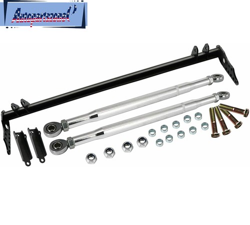 New Front Traction Control Lower Tie Bar Kit For 92-01 Honda Civic Acura Integra - Picture 7 of 13
