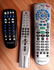 Lot of 3 Random TV Remotes Magnavox Digital Charter Needs Battery