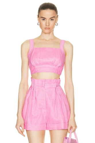 Aje Eden Top zum Binden in Protea Pink Crop US 4 neu mit Etikett $ 225