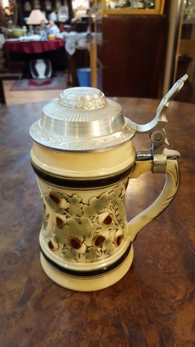 Bierkrug mit Zinndeckel – Sitzendorfer Porzellanmanufaktur - Picture 3 of 6