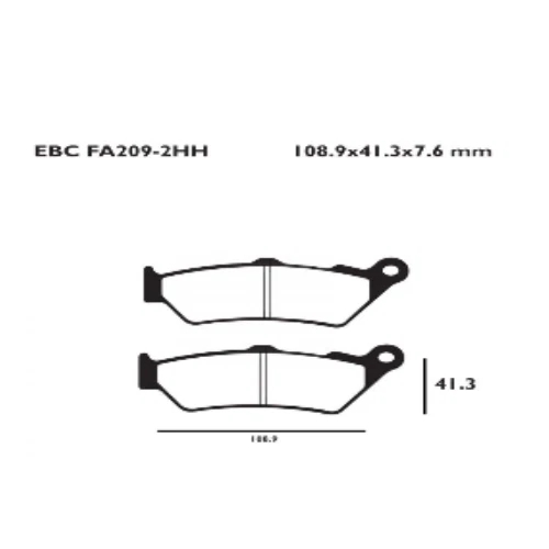 Se adapta a las pastillas de freno de disco delanteras sinterizadas para Honda NX650 Dominator 1997-02 EBC FA209/2HH Foto 2 de 3
