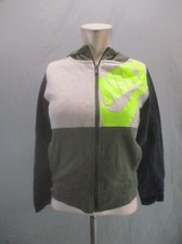 NIKE Size M Boys Cotton Full Zip Stand Collar Pocket Fleece Athletic Jacket 563