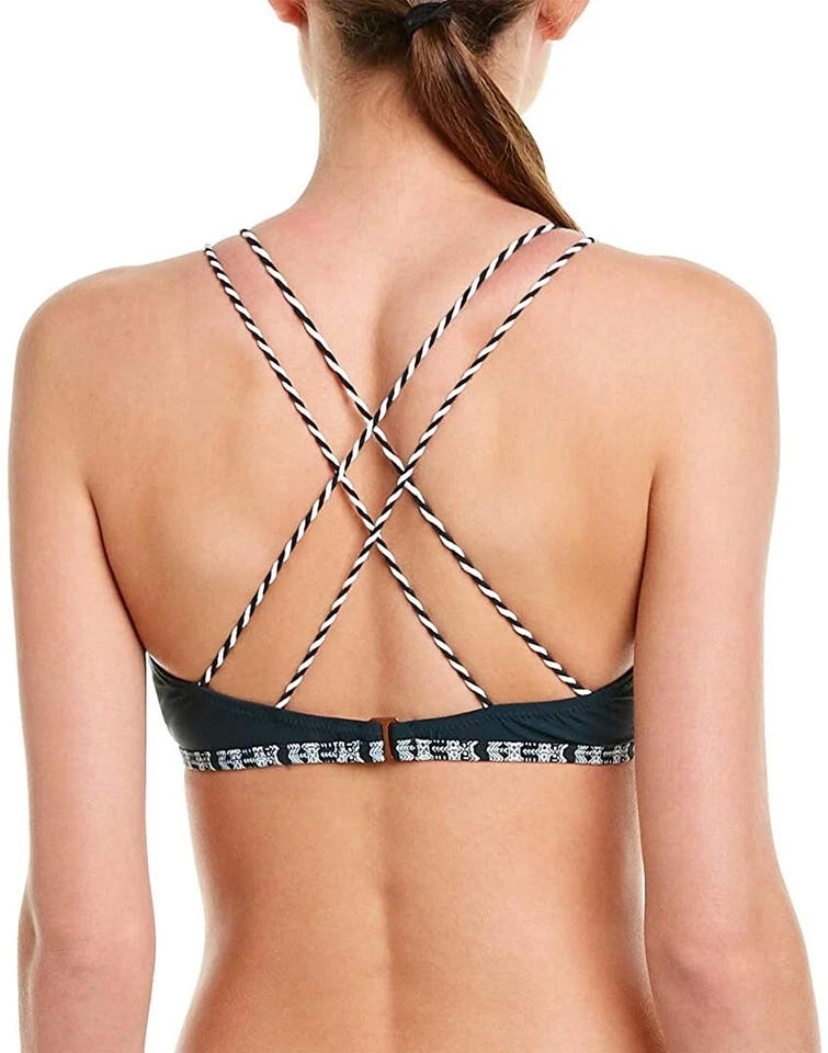 Top de bikini rojo Carter 263452 para mujer frente cruzado traje de baño talla grande Foto 2 de 2