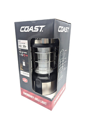 Coast Silver Plastic Case 460-Lumen LED Emergency Battery 4-mode Flashlight B35