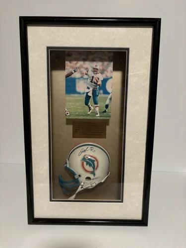 Dan Marino Autographed Mini Helmet Shadow Box. Upper Deck COA