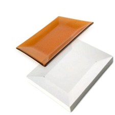 O.D.11.4"x9.1 D.1.3 Bullseye Rectangle Mold Glass Fusing