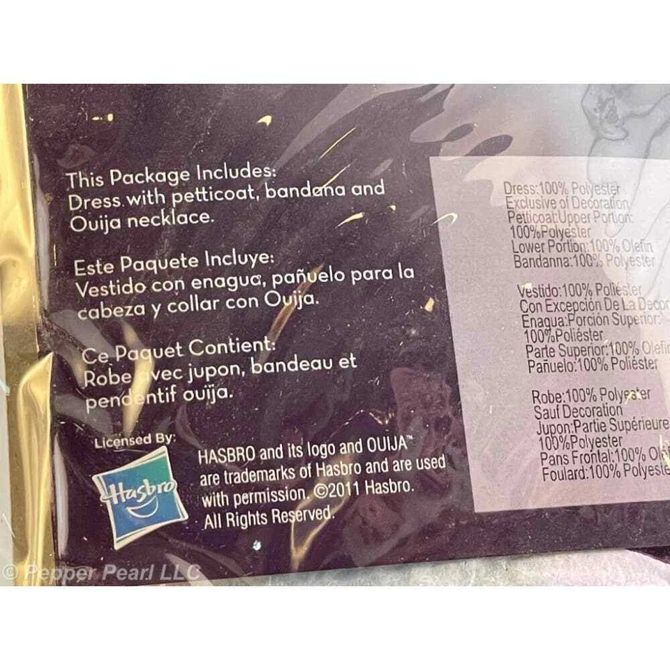 Ouija Sassy Costume Adult Small Dress Planchette Necklace Bandana Halloween - Image 3 of 4