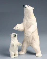 2pc Standing Polar Bear Animal Toy PVC Action Figure Doll Kids Toys Party Gifts