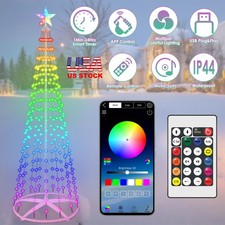 5.91FT/6.89FT Christmas Cone Tree Light w/App Remote Xmas Tree Lamp