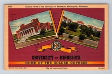 Minneapolis MN-Minnesota, University of Minnesota, c1954 Vintage Postcard