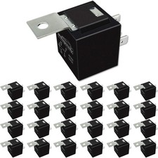 Car Relay 4-pin 12V 40/30amp, Spst 12-Volt Auto Switches  Starters,Pack of 25