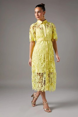 Coast gelbes Midikleid Damen Anlass Kleider