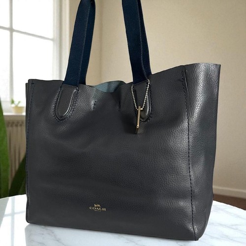 Coach Derby Tote Bag Shoulder Black 7 28×32×13cm