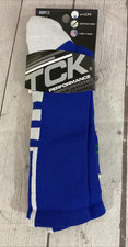 TCK PERFORMANCE Youth proDRI Durable Athletic Socks Royal Blue Grey XL