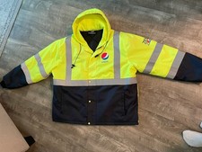 PEPSI HIGH VISIBILITY LIME REFLECTIVE JACKET WITH HOOD XL
