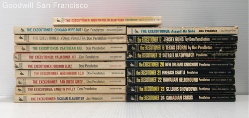 Don Pendleton Executioner 6-24 PINNACLE Pulp Fiction Thrillers 1970s Paperbacks