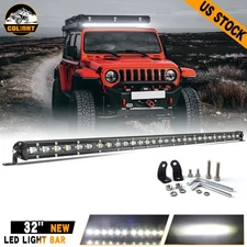 32"inch Slim LED Light Bar Flood Spot Offroad Driving Truck 4WD SUV UTV Boat 30"