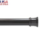 Adjustable No Tools Tension Shower Curtain Rod Heavy Duty Rust Resistant Steel