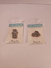 Mb Cling Real Red Rubber Re-mountable Cling Stamp Rabbit 2 Piece Set Memorybox