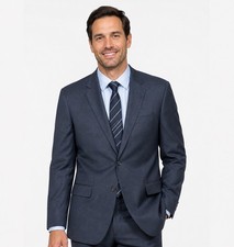 Lauren Ralph Lauren Blazer Mens 42R Blue Sport Coat Wool Plaid Suit Jacket