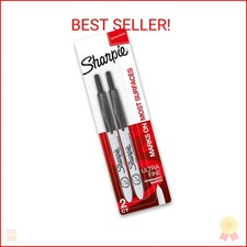 Sharpie Retractable Permanent Markers Ultra Fine Point Black 2 Count