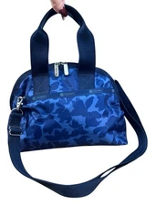 Lesportsac Colorful Blue Leaf Floral York Satchel with Crossbody ( Never Used)