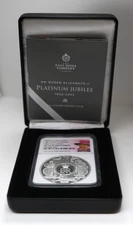 NGC PF70  Royal Mint Silver 2 oz Queen Elizabeth II Proof Original Packaging Box