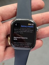 Apple Watch Series 10 46mm Natural Titanium LTE ,Anchor Blue Sport Loop, Used