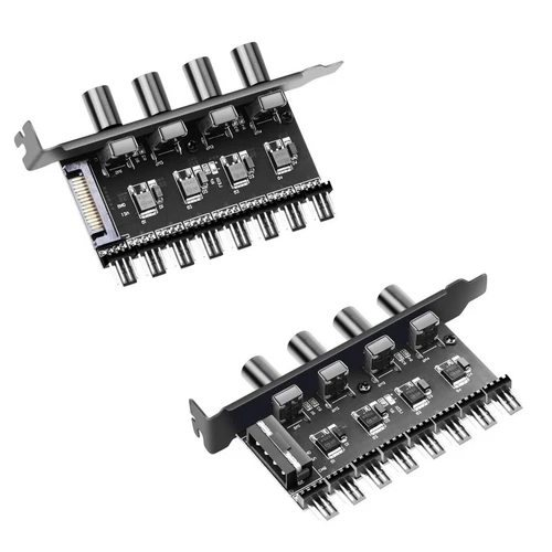 PC-Gehäuselüfter-Hub Praktischer 4-Knopf-Geschwindigkeitsregler 12 V