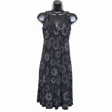 90s Y2K STYLE DRESS STARBURST PRINT RETRO BOHO SLEEVELESS SUMMER SIZE S NY & CO