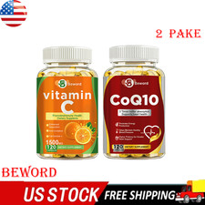 Immune Support  Antioxidant Bundle Vitamin C  CoQ10 Supplements  2pack