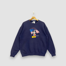 Vintage 90s American Disney World Mickey Mouse Pullover Sweatshirt Size M