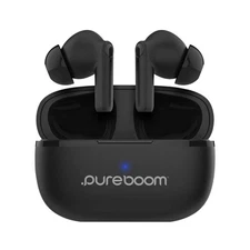 Pureboom Orbs PRO Wireless Ear Buds (PureGear) Premium Alloy Case (Black)