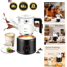 Milk Frother and Steamer 6 in 1 Electric Hot Cold Foam Maker for Coffee Latte