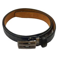 Valent Leather Belt Black Men's 150cm 3cm Excellent Used