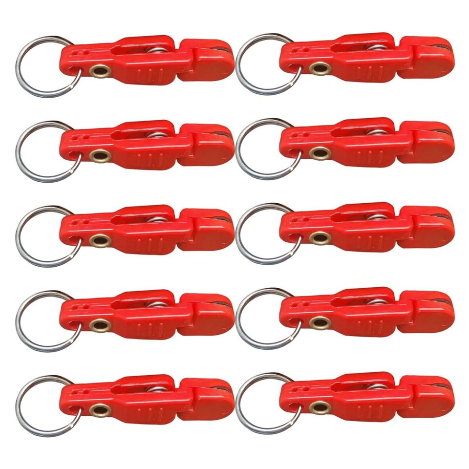 10pcs Red Quick-Release Clips For Fishing Line In Seawater And ...