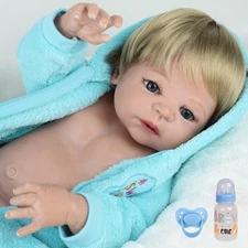 Waterproof Realistic Reborn Baby Dolls Full Body Vinyl Silicone Newborn Boy Gift