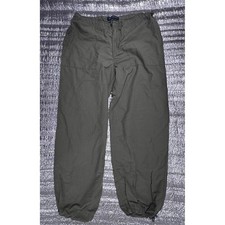 Aeropostale Baggy Parachute Pants Olive Green Streetwear Small Drawstring Hem