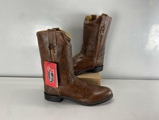 Justin 3163 Jackson 10" Roper Men's Cowboy Boots, Size 8.5 D, Leather, Chestnut
