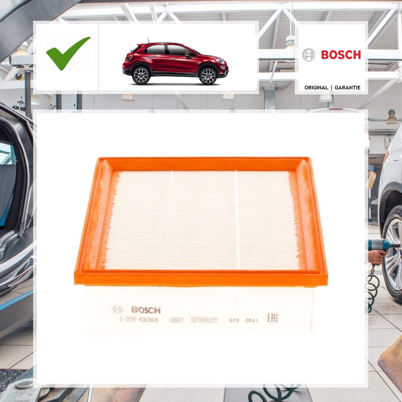Bosch Luftfilter FIAT 500X (334_) 1.4 (334AXC1B, 334AXC11)