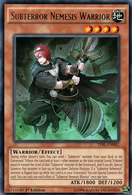 YuGiOh Subterror Nemesis Warrior [TDIL-EN082] Rare Lightly Played 1st Edition