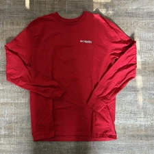 Men’s Columbia Performance Hunting Gear XL Long Sleeve T Shirt Red