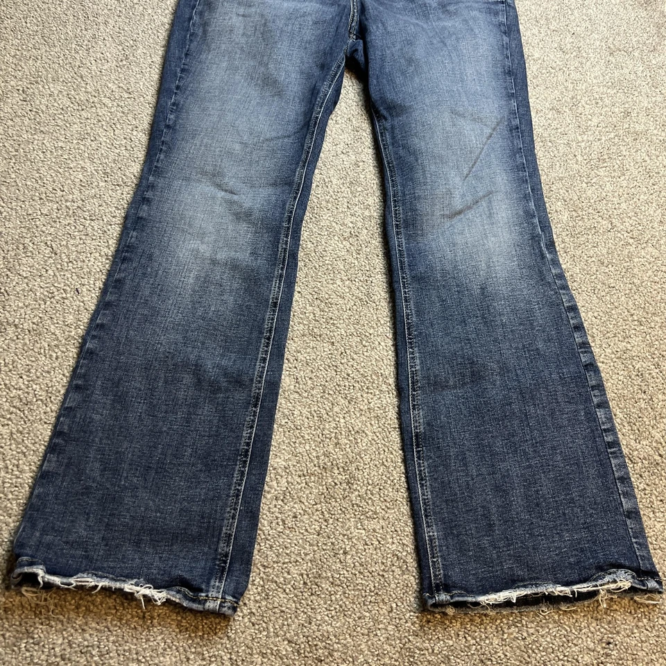 Silver Jeans Suki Slim Boot Jeans Womens Size 14 Blue Distressed Raw Hem curvy - Image 2 of 4