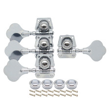 3R1L Silver Vintage Open Style 4-strings Bass Tuning Pegs Tuners Machines Heads