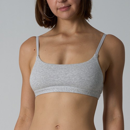 Women's Cotton Scoop Bralette - Comfortable Seamless Loungewear, Padding-Free - Foto 2 di 27