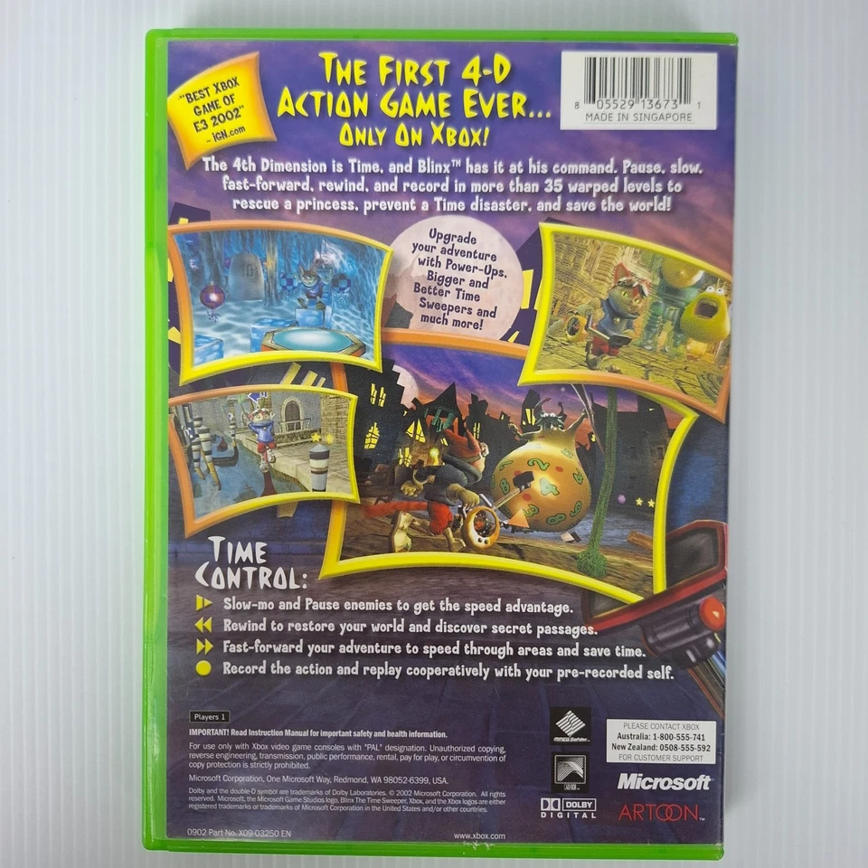 Blinx The Time Sweeper Xbox Game PAL Complete Manual Platformer Kids Family - Image 3 of 4