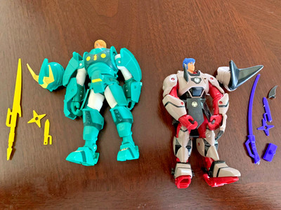 99' PLAYMATES RONIN WARRIORS ACTION FIGURES LOOSE ''SAGE  AND CALE'' NEW CONDITION